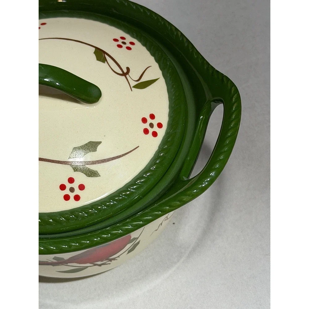 Temp-tations by Tara Seasonal Poinsettia Stoneware Soup Tureen and Tray Set